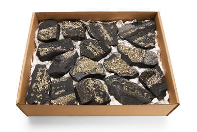 Sada šungit s pyritem