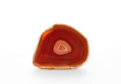 Achát půlky červené