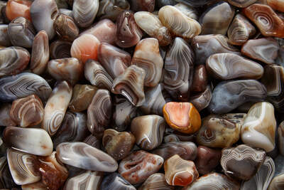 Achát šedý Botswana